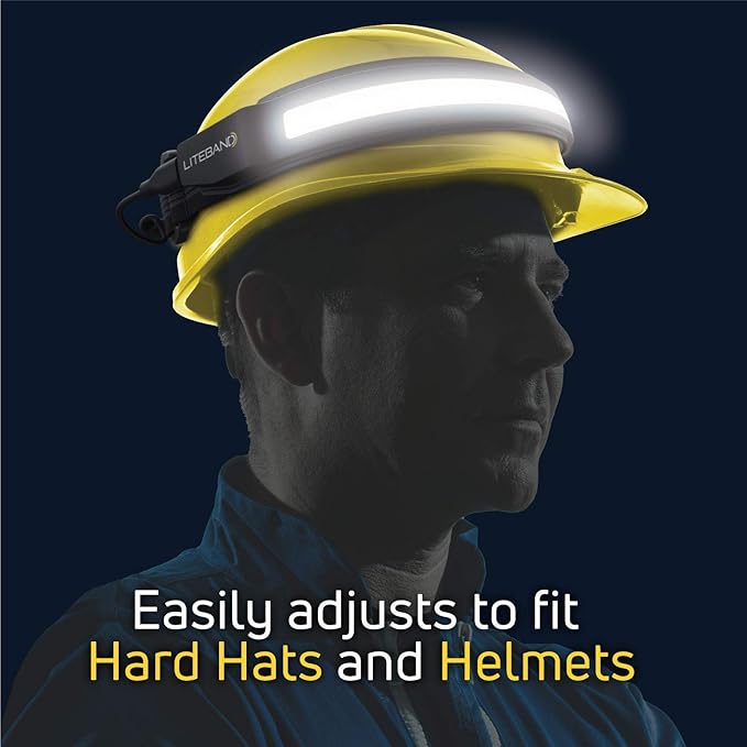 LED Headlamp Liteband Lightweight ACTIV 520 Lumen Bright Head Lamp, Powerful High Rechargeable Battery Powered Headlamps, Camping, Running, Hard Hat Light, Best Rated For Forehead Flashlight, Night