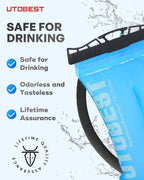 UTOBEST Hydration Bladder,TPU Water Bladder,Water Bladder for Hiking Backpack,BPA Free,Wide Opening,Leak-Proof,Water Reservoir for Hiking Cycling Camping Running
