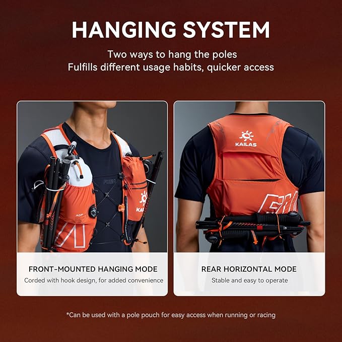 KAILAS FUGA AIR 8 Ⅳ Running Hydration Vest Hydration Pack Lightweight with Two TPU Water Bladders for Women Men Trail Cycling Hiking