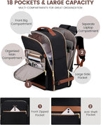 LOVEVOOK 40L Travel Backpack for Women & Men, Airline Approved Carry On Luggage with 3 Packing Cubes, TSA Overnight Bags, Waterproof Personal Item Bag, Weekender Essentials Backpacks fits 17" Laptop
