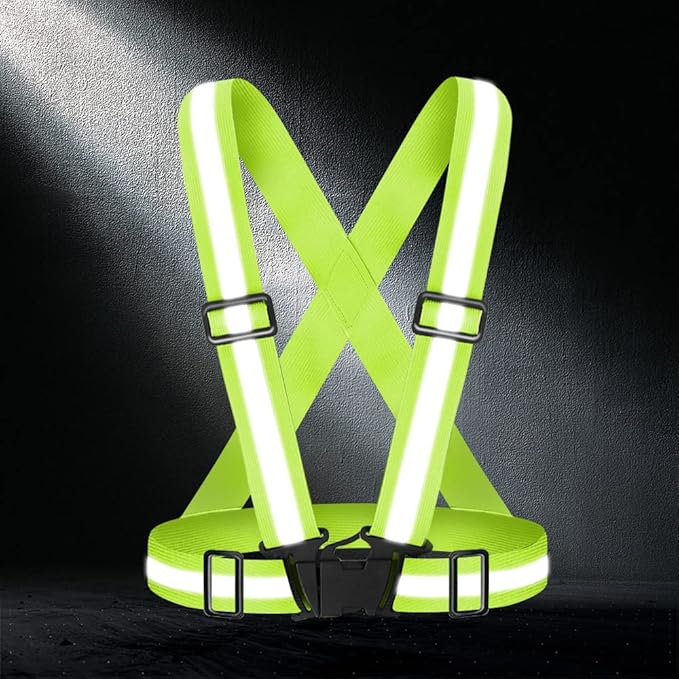 High Visibility Reflective Vest Safety Vest Running Reflective Gear Adjustable Reflective Vest for Walking,Jogging,Hiking,Night Cycling