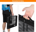 REDCAMP 36x24 Folding Grill Table for Outside, Lightweight Portable Metal Aluminum Outdoor Grill Table with Adjustable Height Legs, Great for Camping Picnic Cooking BBQ, Black 3ft