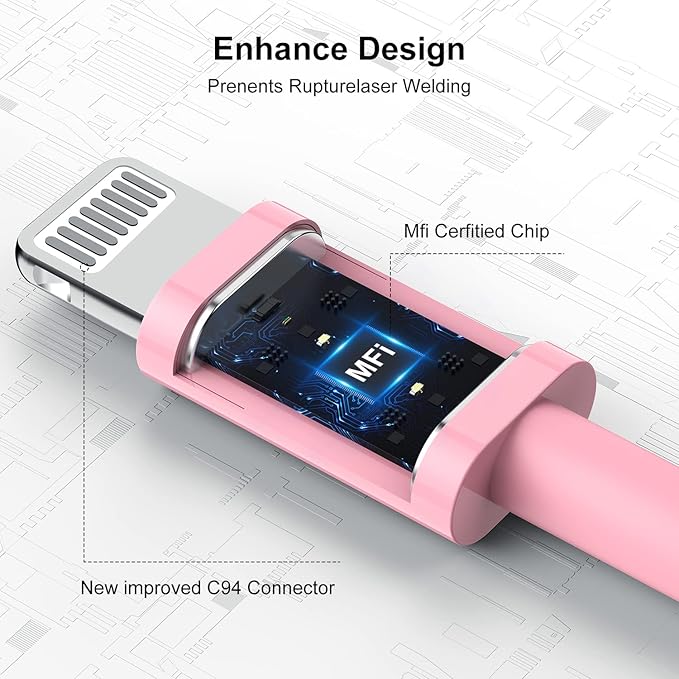 [ Apple MFi Certified ] iPhone Charger 3ft, Lightning to USB Cable 3 Feet, Fast Apple Charging Cable Cord 3 Foot for iPhone 14 Pro Max/13 Pro Max/12 Mini /11 Pro/11/XS/XR/8/7/6s/6/5S/iPad/Air.