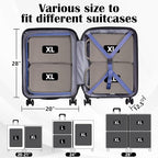 Extra Large Compression Packing Cubes for Travel Essentials, 2 Set Expandable Travel Cubes for Packing Compression Bags Luggage Suitcase Organizer, Khaki