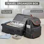 Tatuo 8 Pcs Cable Organizer Box with Wire Ties, Plastic Cord Storage Box with Lid, Electronics Organizer for Home Office Desk Organizers and Accessories (Clear)