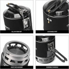 Fire-Maple "Fixed Star 3" Personal Cooking System | Pot/Jet Burner Stove System with Electric Ignition | Ideal for Hiking, Camping, Backpacking, Fishing, Hunting Trips and Emergency Use, Black