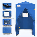 EAGLE PEAK Flex Ultra Compact 4x4 Pop-up Canopy, Sun Shelter, Changing Room, Portable Privacy Canopy Cabana for Pool, Fashion Photoshoots, or Camping, Blue