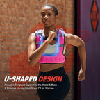 ZELUS Weighted Vest for Women Men, 6/8/12/16/20lb Weight Vest with Arm Pouch Reflective Strips, U-Shaped Rucking Vest for Strength Training Muscle Building, Walking Running Vest for Fitness