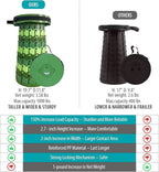 19.7” Heavy Duty Collapsible Stool with Cushion - Portable, Foldable Camping Stool for Adults, Max Capacity 1000lbs