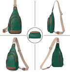 CLUCI Crossbody Bags for Women Men,Leather Sling Bag Cross Body Backpack for Woman Gifts for Women Birthday Unique