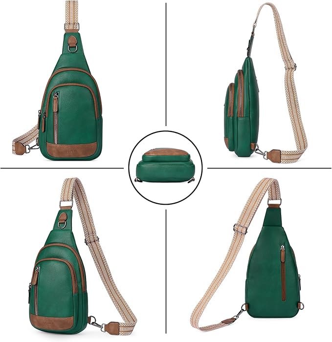 CLUCI Crossbody Bags for Women Men,Leather Sling Bag Cross Body Backpack for Woman Gifts for Women Birthday Unique