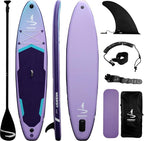 11”32“6 Premium Inflatable Stand Up Paddle Boards with Durable SUP Paddle Board Accessories Wide Stable Design Includes Backpack Required Parts Non-Slip Comfort Deck for Youth & Adults