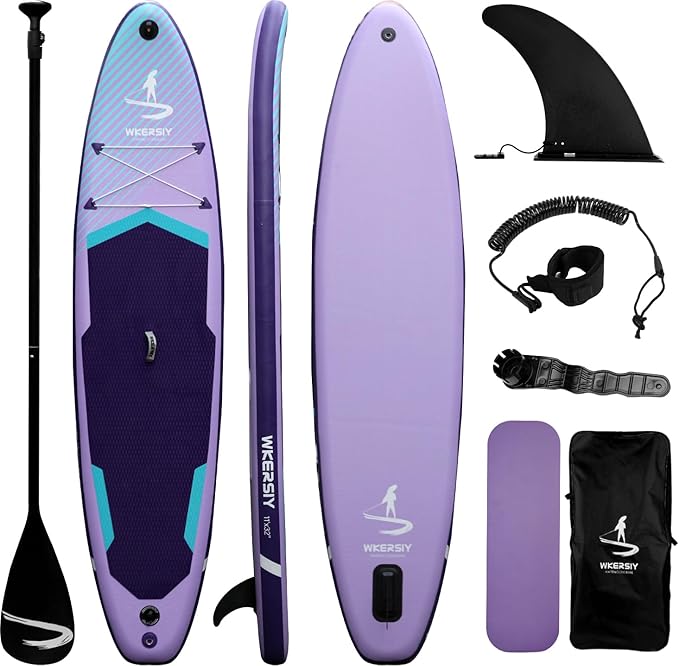 11”32“6 Premium Inflatable Stand Up Paddle Boards with Durable SUP Paddle Board Accessories Wide Stable Design Includes Backpack Required Parts Non-Slip Comfort Deck for Youth & Adults