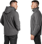 Outdoor Ventures Men's Lightweight Softshell Jacket Fleece Lined Hooded Water Resistant Winter Hiking Windbreaker Jackets