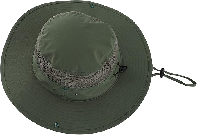 Connectyle Wide Brim Sun Hat for Men Breathable Cowboy Boonie Hat UPF 50+ Sun Protection Bucket Hat for Fishing Hiking