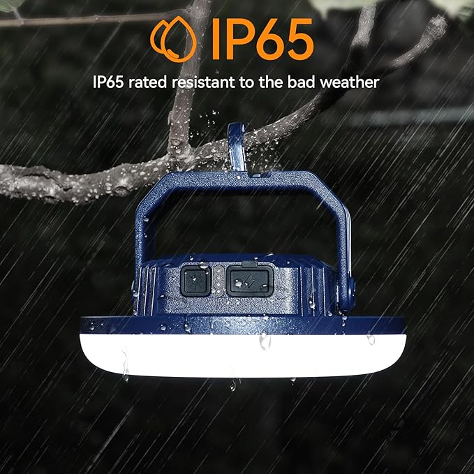 VAVOFO 42W LED Camping Lantern Rechargeable, 4000LM,180 LED with 3 Lighting Modes, 10,000mAh Portable Tent Light with Magnet, IP65 Waterproof for Emergencies , Power Outages,Hurricane (Blue)