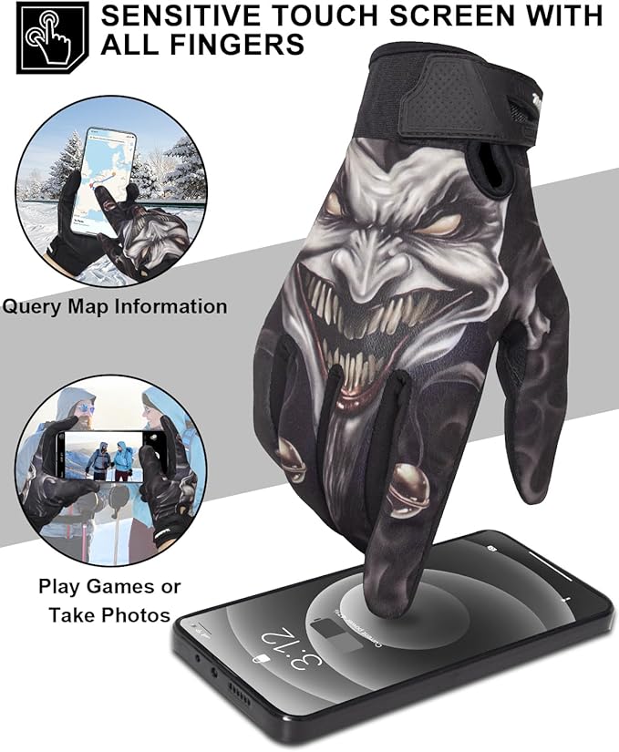 RIGWARL Gloves for Cool&Cold Weather Waterproof, Winter Gloves for Men Women Touch Screen