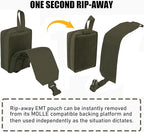 PETAC GEAR Tactical Rip Away Medical IFAK Pouch Tear Off First Aid EDC Pouches Molle & Belt Outdoor Emergency Survival Bag