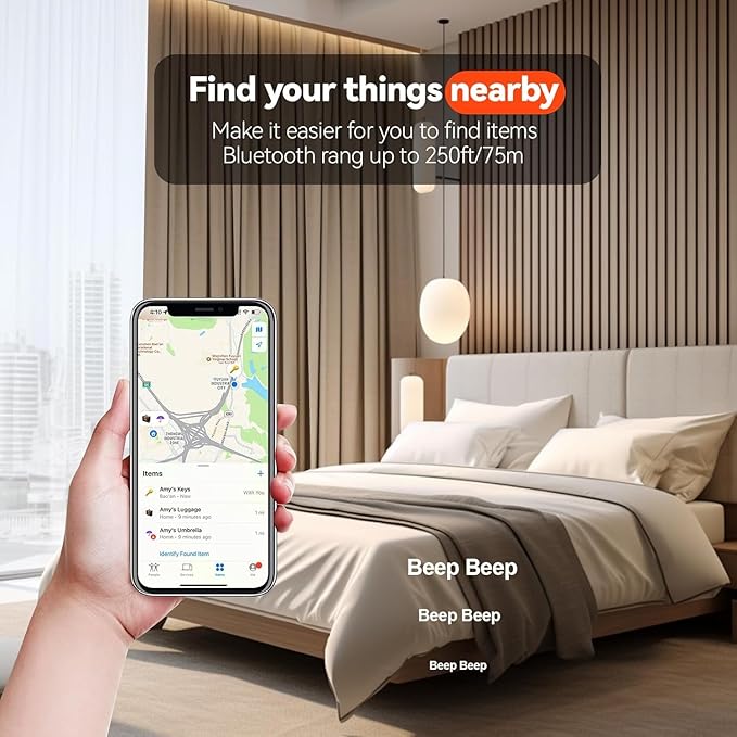 Air Tracker Tag 4 Pack Bluetooth Luggage Tracker Tag Locator Works with Apple Find My,Smart Tracker for Suitcase, Bag, Backpack, Wallet,Replaceable Battery Smart tag Finder-2pack