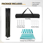 EAGLE PEAK Flex Compact 4x4 Pop-up Canopy Changing Room, Portable Privacy Dressing Room for Indoor Fashion Photoshoots, Camping, or Pool, White/Light Blue