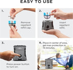 Thermacell Mosquito Repellent Rechargeable Adventure EX-Series EX90; Patio Shield with 9-Hour Battery, Includes 12-Hour Refill, Rubber Armor & Carabiner; Scent Free Bug Spray Alternative