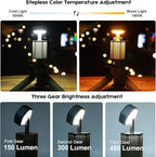 Telescopic Camping Lights,Portable Camping Lantern with Storage Bag,10500mAh Rechargeable Outdoor Adventure Emergency Light,Waterproof LED Work Lights with Magnetic (Light Green)