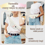 MAXTOP Large Crossbody Fanny Pack with 4-Zipper Pockets,Gifts for Enjoy Sports Festival Workout Traveling Running Casual Hands-Free Wallets Waist Pack Phone Bag Carrying All Phones