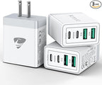 USB C Wall Charger Block 3-Pack, Aiminu 40W 4-Port PD Power Delivery Fast Type C Charging Block Plug Adapter for iPhone 15 14 13 12 11 Pro Max, XS/XR/X, iPad, Android Phones Charger Cube