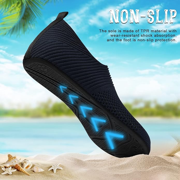 ANLUKE Womens Mens Water Shoes Barefoot Quick-Dry Aqua Socks for Beach Swim Surf Water Sport