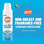 OFF! Insect Repellent Aerosol for Adults & Kids, Fragrance-Free Bug Spray for Everyday Protection from Mosquitoes and Ticks, 5 oz, Pack of 2