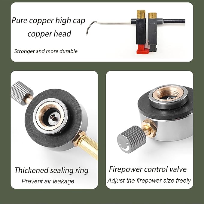 Camping Stove, Portable Lightweight Backpacking Stove with EVA Bag and Piezo Ignition, Foldable 3 in 1 Gas Stove Burner for Outdoor Picnic Cooking and Hiking (Small)