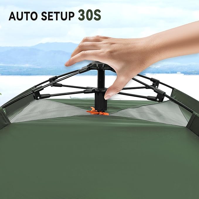 1/2/3/4 Person Tents Waterproof&Windproof Family Tents Camping-Tent,Lightweight Portable Pop Up Tent for Camping,Hiking,Mountaineering or Beach Easy to Set Up Adventures Carry Bag