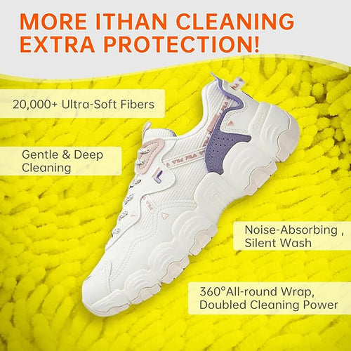 1PCS Shoes Washing Machine Bags, Laundry Shoe Bag for Washer and Dryer, Reusable and Durable Zipper Sneaker Shoe Washing Bag, Tennis Shoes Cleaning Bag for All Shoe Types (Yellow)
