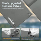 Elegear Self Inflating Sleeping Pad, 3.15" Ultra-Thick Memory Foam Camping Pad with Pillow Fast Inflating in 20s Insulated Camping Mattress Pad 4-Season Camp Sleeping Mat for Camp/Travel/Car/Tent