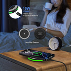 Samsung S25 FE Ultra Wireless Charger Fast Charging Pad 15W for Galaxy S25+ S25 Edge Z Fold7 Z Flip7 FE S24 Ultra S24+ S23,Pixel 10Pro Fold/XL/9a 8, Android Wireless Charger Station with QC3.0 Adapter