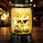 kyoryuger Cow Gifts for Women/Men Cow Lovers Solar Lantern Mom Birthday, Mothers Day, Solar Garden Decoration Outside for Yard, Patio,Backyard,Porch, Torches