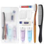 50-Pack Toiletry Kits - Personal Hygiene & Travel Kit for Men, Women & Charity - Disposable, Bulk Homeless Care Package Supplies