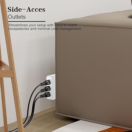 6 Outlet Wall Adapter, UL Listed 3-Prong Grounded Outlet to The Side, Wall Plug Side Access Adapter, 6 Way Outlet Extender Tap, White (1)