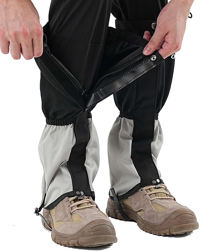 Waterproof Leg Gaiters for Men Women, Adjustable Snow Boot Gators for Hiking, Skiing, Hunting, Outdoor Adventures