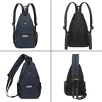 MOSISO Sling Backpack Travel Hiking Daypack, Crossbody Convertible Sling Bag with Front Pocket One Shoulder Chest Bag