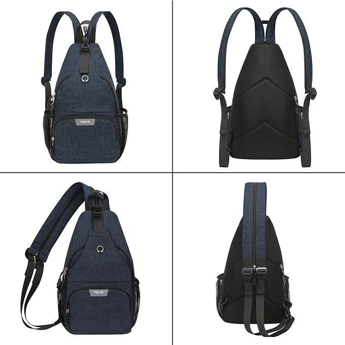 MOSISO Sling Backpack Travel Hiking Daypack, Crossbody Convertible Sling Bag with Front Pocket One Shoulder Chest Bag