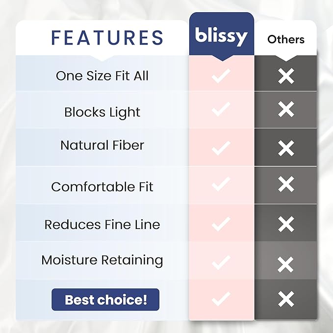 Blissy Silk Sleep Mask - Eye Sleeping Mask for Women & Men for Total Blackout - 100% Pure Mulberry Silk, 22 Momme 6a Fibers - Blindfold Sleep Mask Side Sleeper Eye Cover (Leopard)