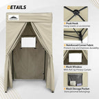 EAGLE PEAK Flex Compact 4x4 Pop-up Canopy Changing Room, Portable Privacy Dressing Room for Indoor Fashion Photoshoots, Camping, or Pool, Cream