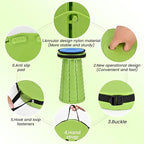 2 Pack Upgraded Collapsible Stool with Cushion, Thickened Retractable Folding Stool Max Load Capacity 400lbs, Portable Telescoping Stools for Camping Fishing Outdoor Hiking BBQ -Green
