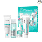 Anua Salmon DNA PDRN Glow Essential Starter Kit, Hyaluronic Acid Skincare Set, Glass Skin Routine with Firming & Hydrating Cleanser, Toner, Serum & Cream, Mini Travel Essentials, Korean Skincare Gift