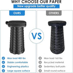 2 Pack Collapsible Stool - Portable Folding Stool for Adults, Lightweight Yet Sturdy 400lbs Capacity for Camping Fishing Hiking Outdoor