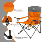 Camping Chair Set of 3, Outdoor Folding Camping Chairs for Heavy People with Cup Holder & Carry Bag,Collapsible Chair Include One Sofa Chair and Two Single Chair,Support up to 500lbs
