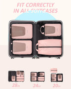 BAGSMART Compression Packing Cubes for Travel, 6 Set/5 Set/4 Set, Compression Suitcase Organizer Bags Set for Suitcases Travel Essentials, Lightweight Packing Organizers