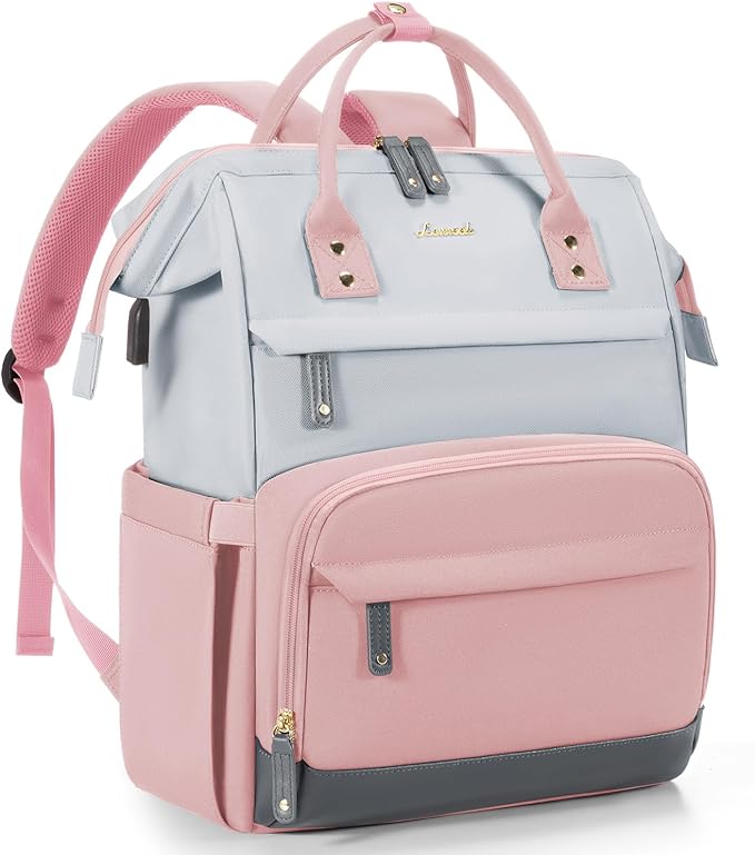 LOVEVOOK Laptop Backpack for Women, 15.6 Inch Work Business Backpacks Purse With Large Capacity, Waterproof Nurse Bag College Bookbag for School, Waterproof Casual Daypack for Travel