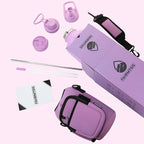 64 Oz Insulated Water Bottle with Strap Stainless Steel Sports Water Bottle with 3 Lids (Straw, Chug and Flip Lid) Leak Proof Metal Half Gallon Jug for Men & Women - Lavender